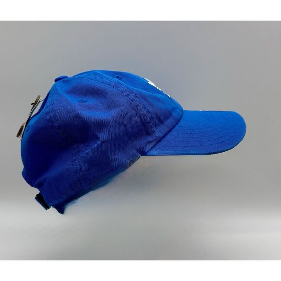 Adidas Youth Washed Relaxed Strapback Cap Hat Blue White New With Tags - Picture 3 of 7